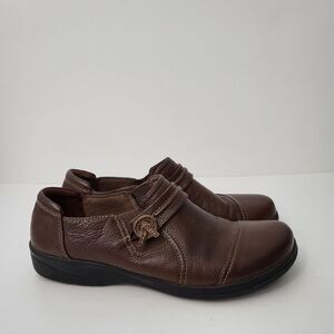 CLARKS Shoes Womens 8.5 M Cheyn Madi Loafers Brown Leather 26138609